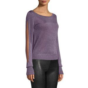 Ramy Brook Joslyn Laven Sparkle Knit Sweater XS